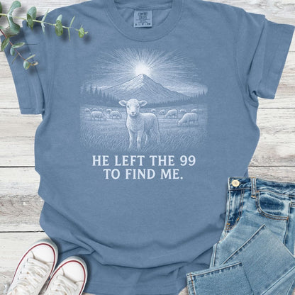 Lost Sheep T-Shirt in Blue Jean - Christian graphic tee