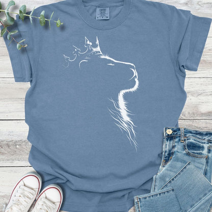 Royal Lion T-shirt in Blue Jean - Christian graphic tee