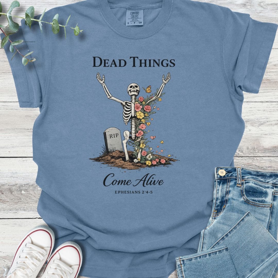 Come Alive T-Shirt in Blue Jean - Christian graphic tee