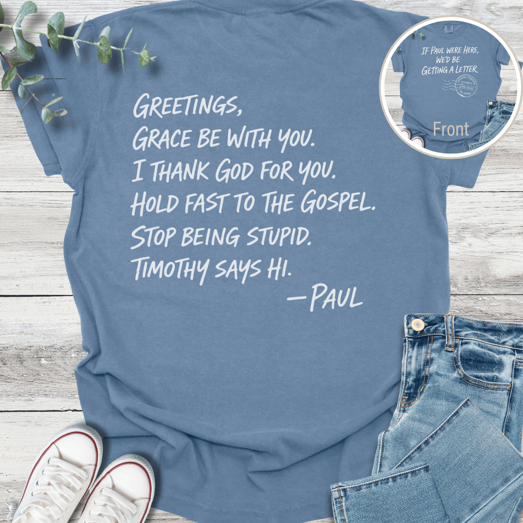 Classic Paul Special Edition T-shirt in Blue Jean - Christian graphic tee