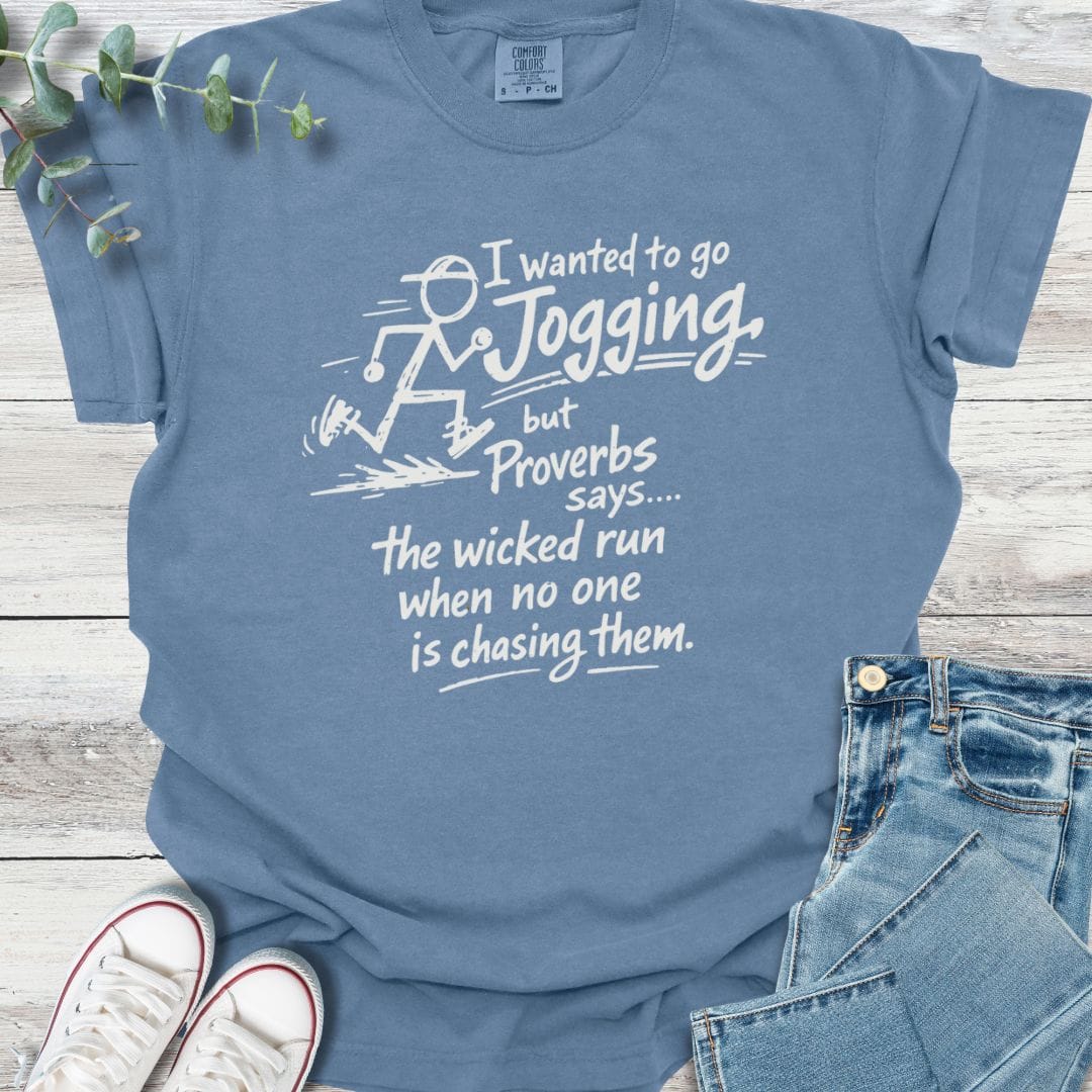 Twisted Cardio T-Shirt in Blue Jean - Christian graphic tee