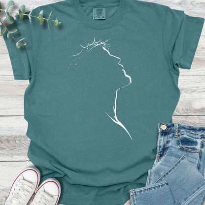 Silhouette Of A King T-shirt in Blue Spruce - Christian graphic tee