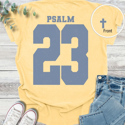 Psalm 23 Special Edition T-shirt in Butter - Christian graphic tee