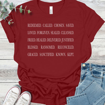 Identity T-Shirt in Cardinal - Christian graphic tee