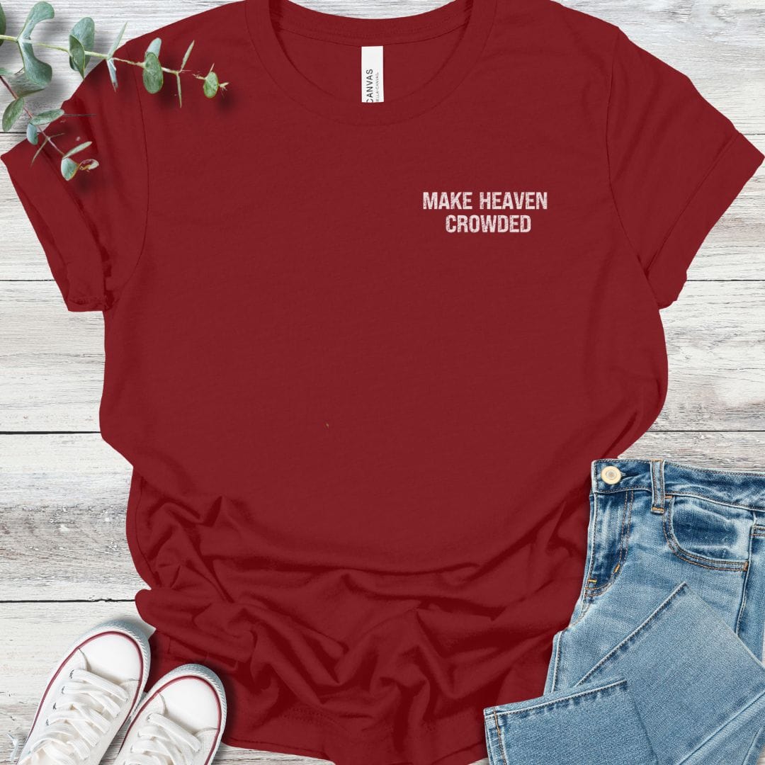 The Crowd T-Shirt in Cardinal - Christian graphic tee