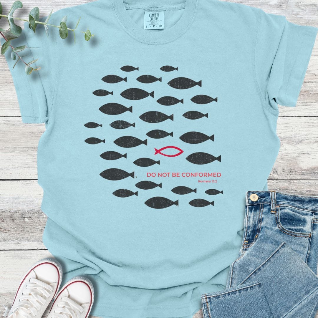 Not Conformed T-shirt in Chambray - Christian graphic tee
