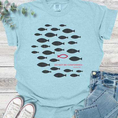 Not Conformed T-shirt in Chambray - Christian graphic tee