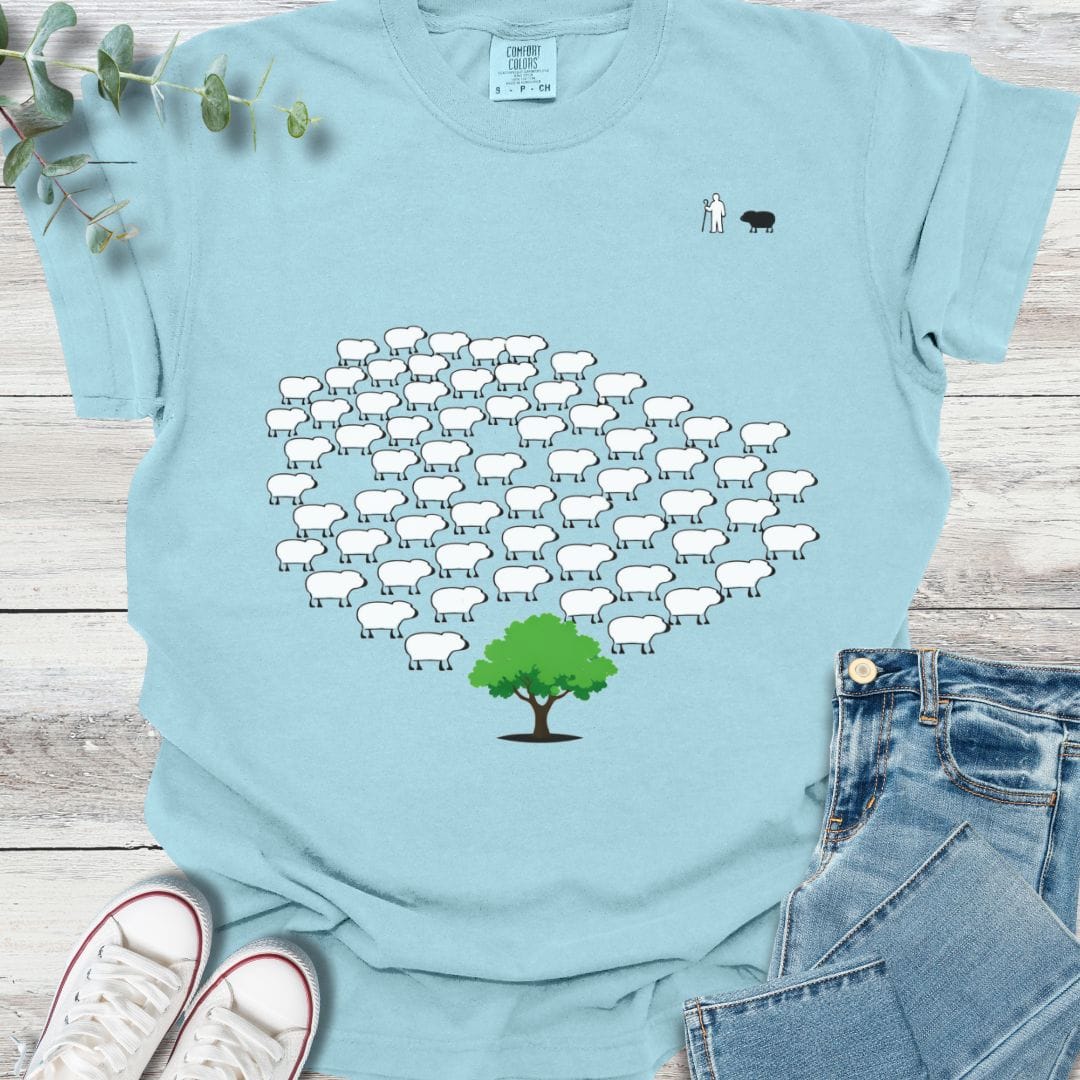 The 99 T-Shirt in Chambray - Christian graphic tee