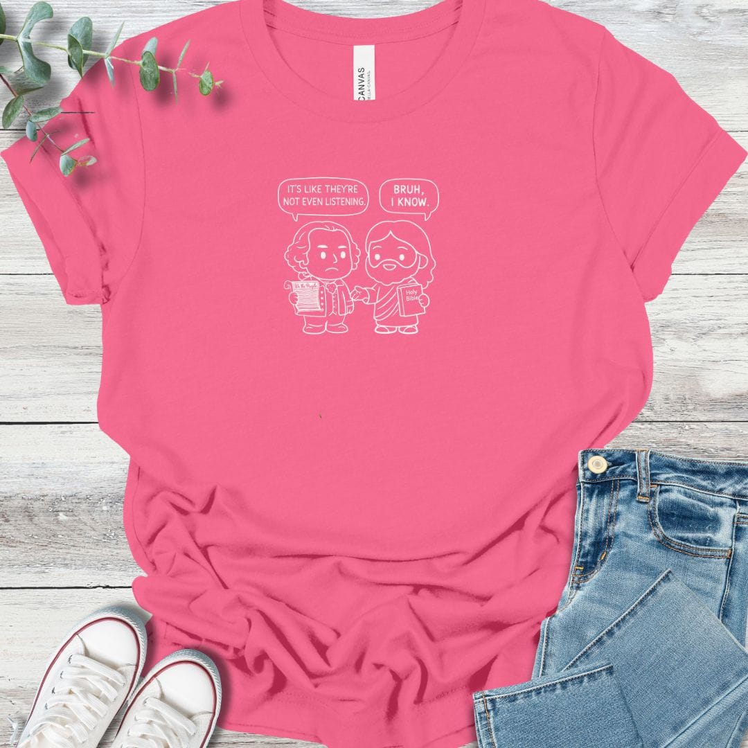 Formal Grievances T-Shirt in Charity Pink - Christian graphic tee