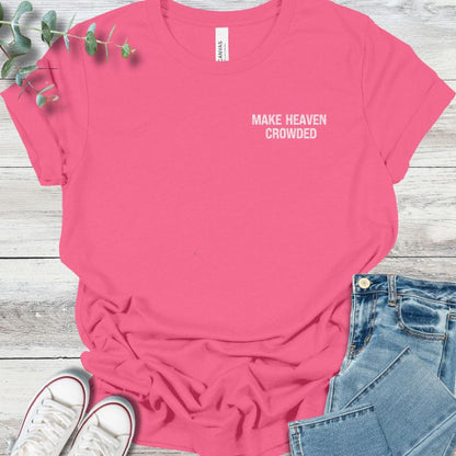 The Crowd T-Shirt in Charity Pink - Christian graphic tee