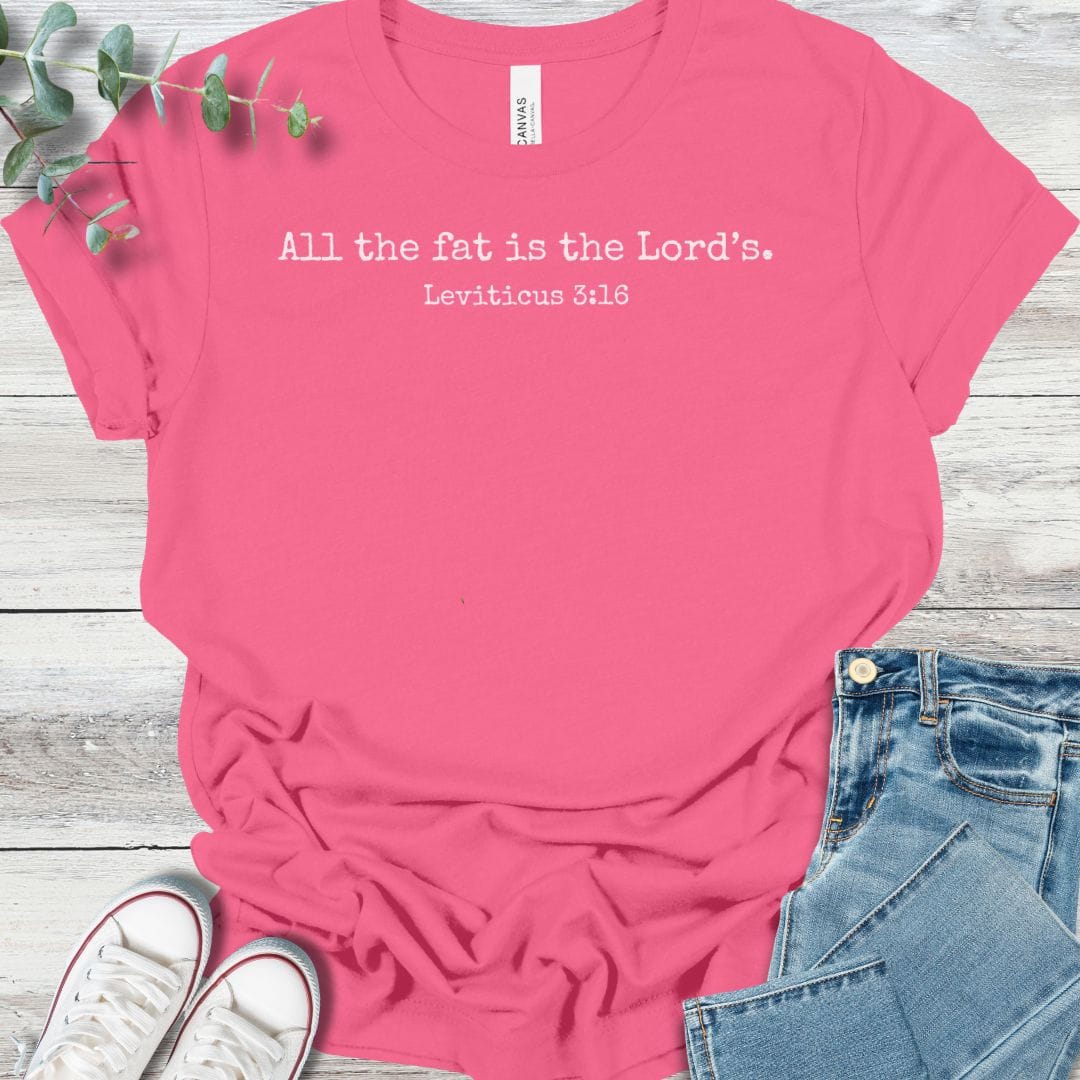 Consecrated Offering T-Shirt in Charity Pink - Christian graphic tee