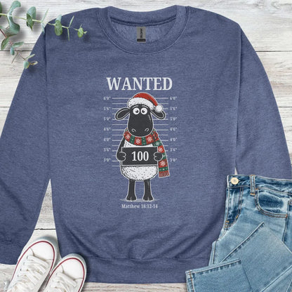 Christmas' Most Wanted Sweatshirt - Christian graphic sweatshirt