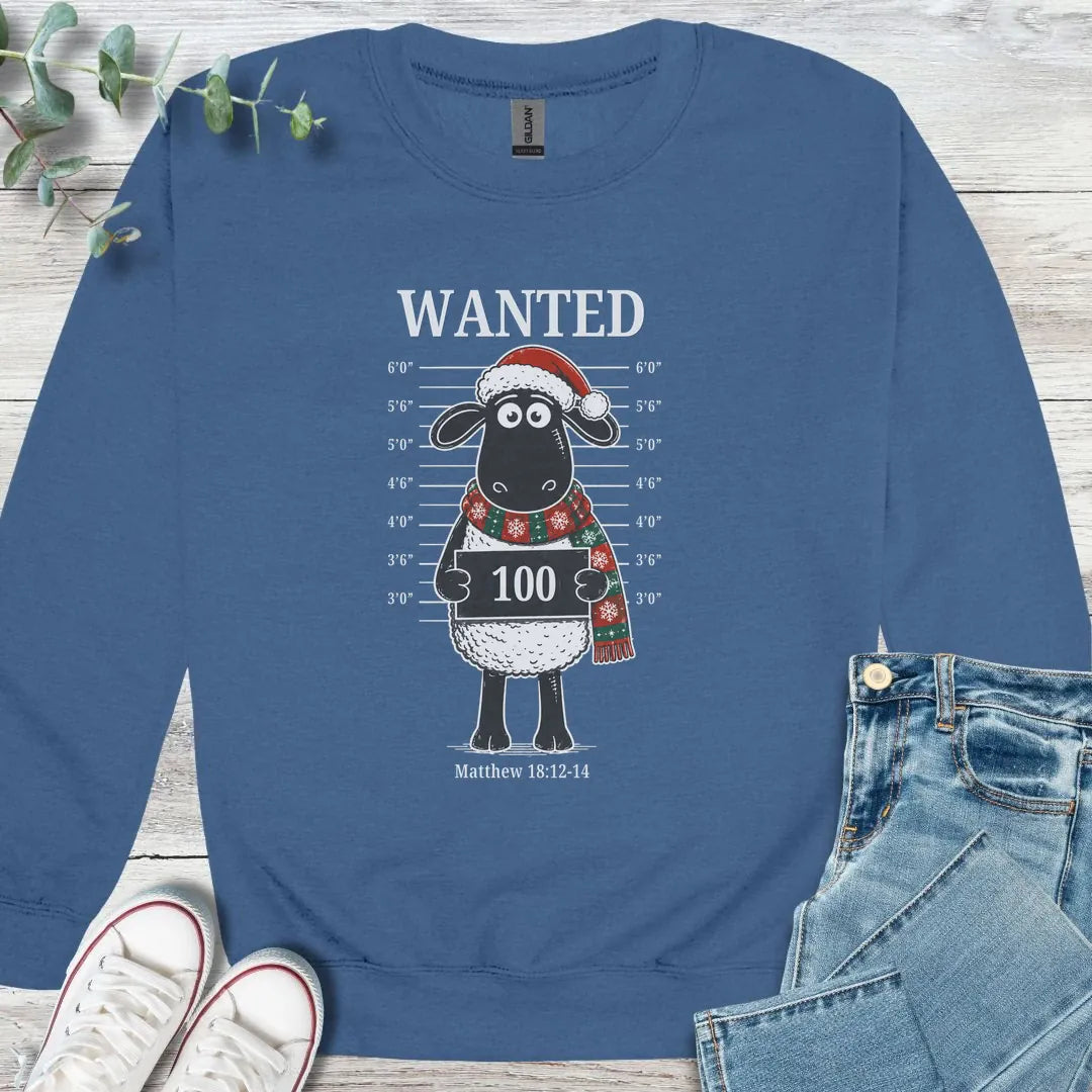 Christmas' Most Wanted Sweatshirt - Christian graphic sweatshirt