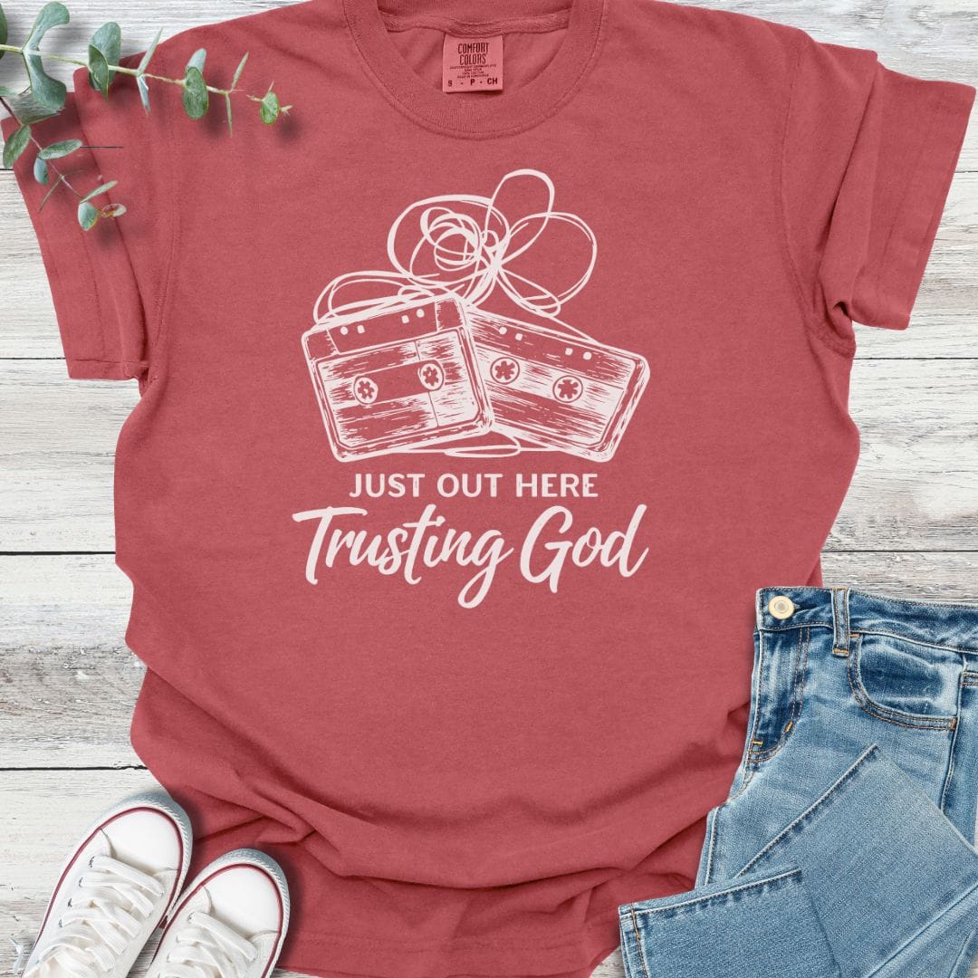 Messy Faith T-Shirt in Crimson - Christian graphic tee