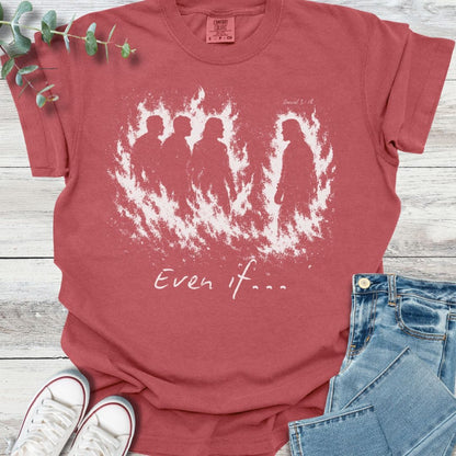 Even If T-shirt in Crimson - Christian graphic tee