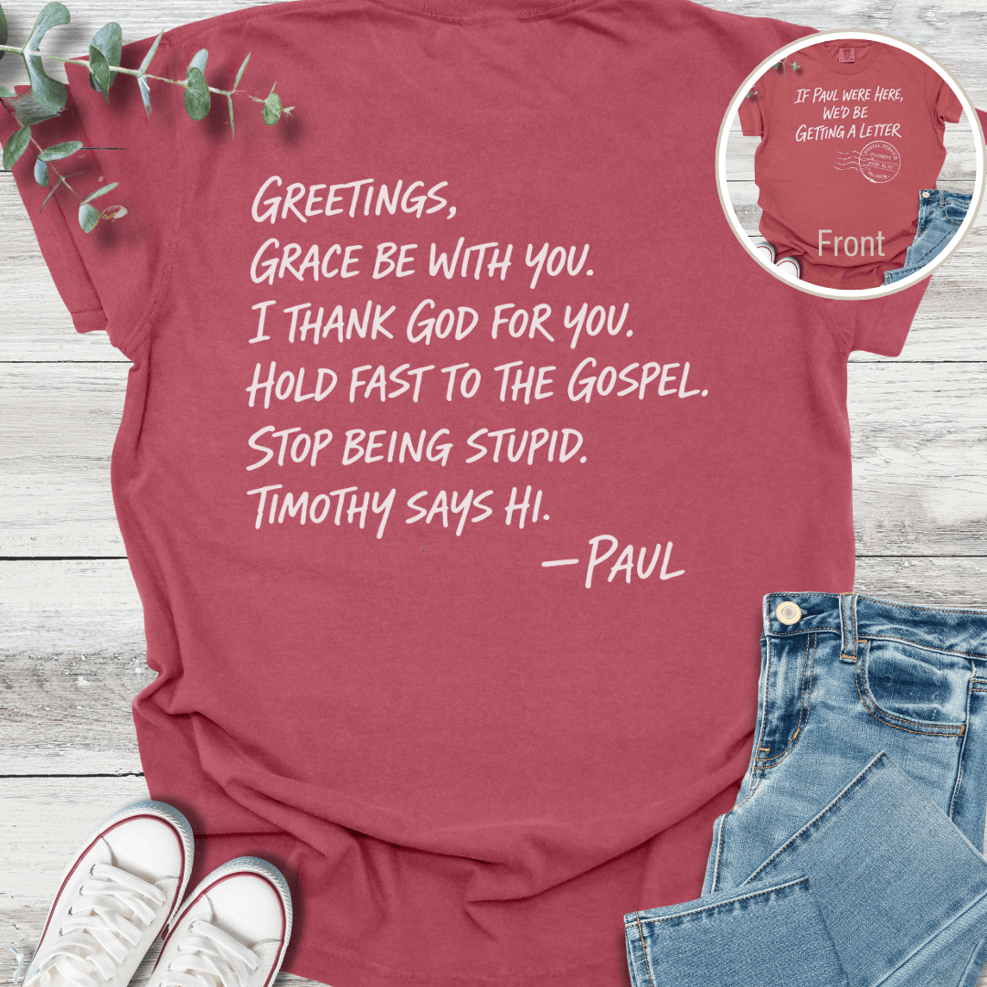 Classic Paul Special Edition T-shirt in Crimson - Christian graphic tee