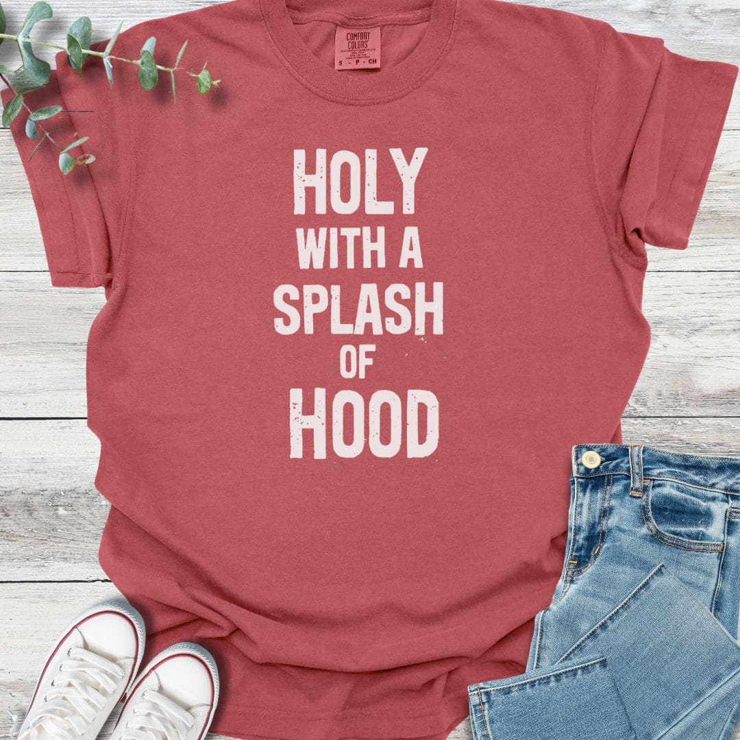 Sanctified Street T-shirt in Crimson - Christian graphic tee