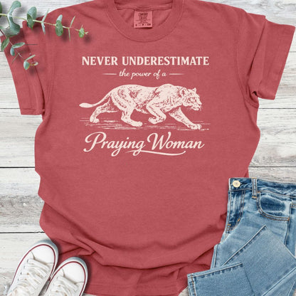 Praying Woman T-Shirt - Christian graphic tee