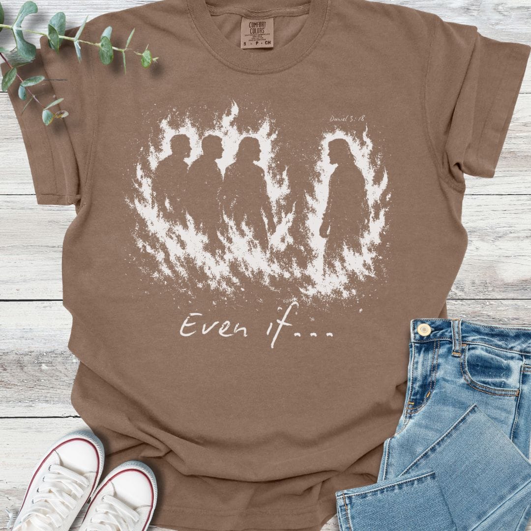 Even If T-shirt in Espresso - Christian graphic tee
