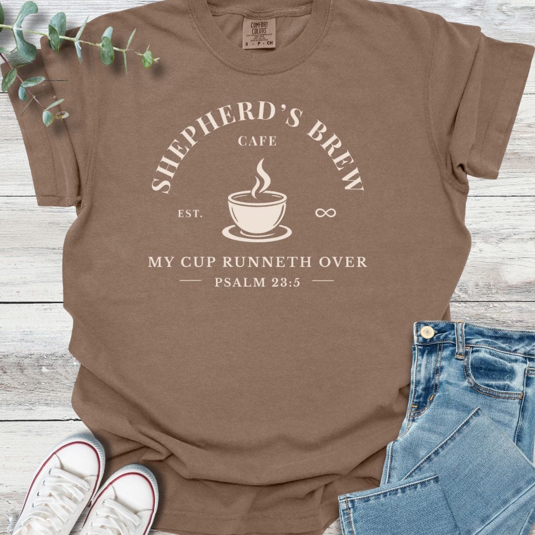 Shepherd's Brew T-shirt in Espresso - Christian graphic tee