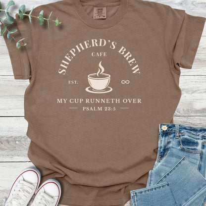 Shepherd's Brew T-shirt in Espresso - Christian graphic tee