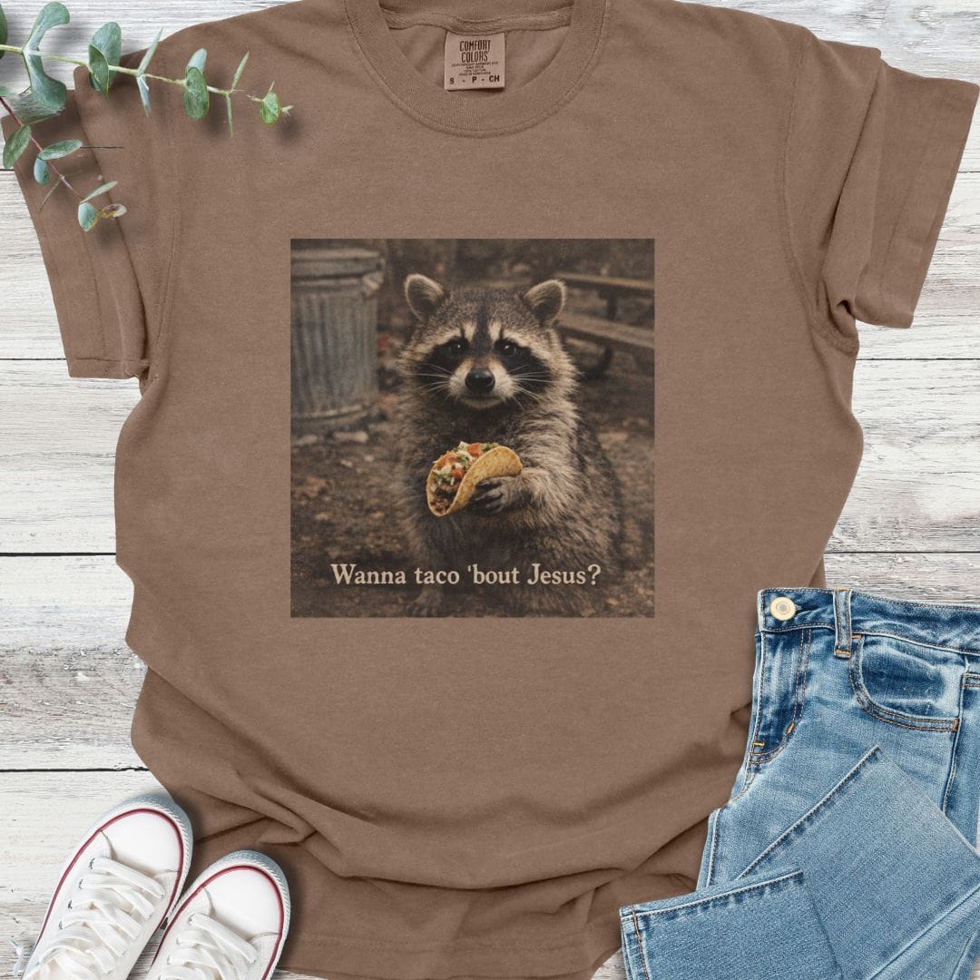 Taco 'Bout Him T-Shirt in Espresso - Christian graphic tee