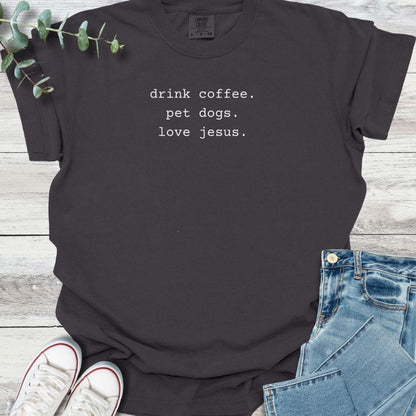 Daily Delights T-shirt in Graphite - Christian graphic tee