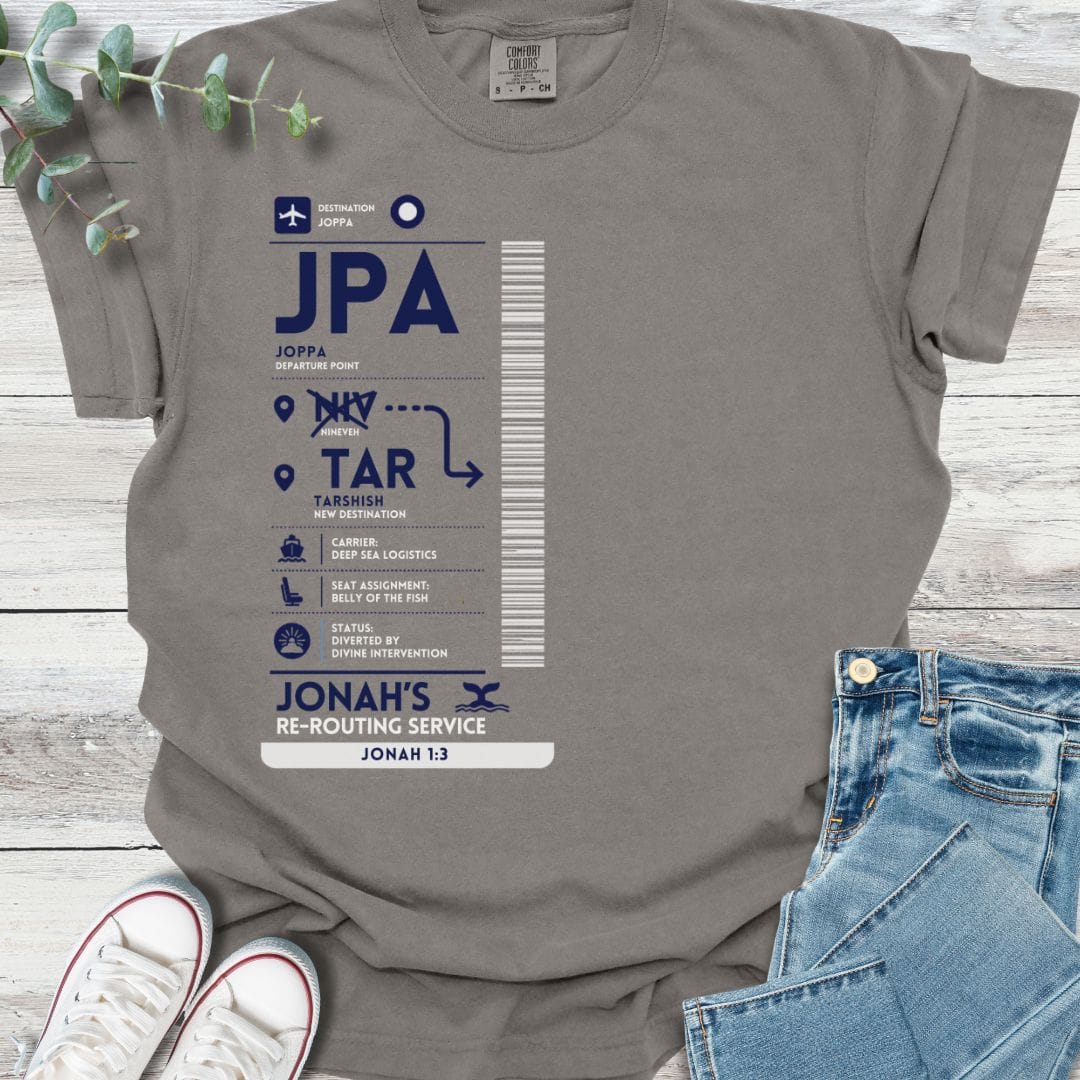 Jonah's Re-routing Service T-Shirt - Christian graphic tee