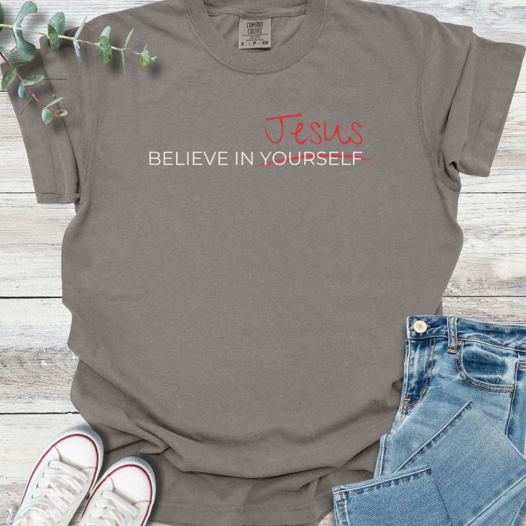 Believe Better T-Shirt in Grey - Christian graphic tee