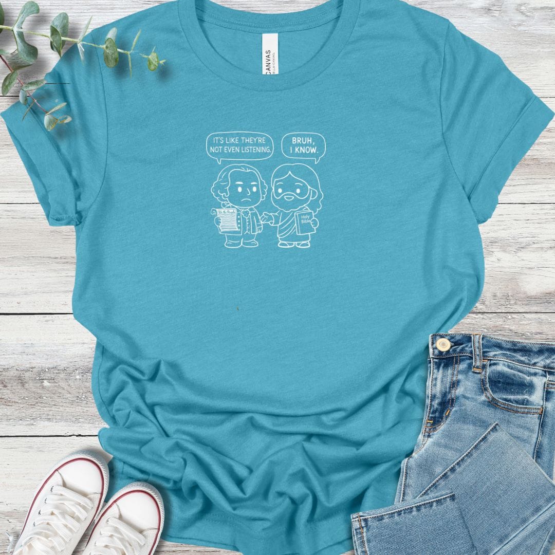Formal Grievances T-Shirt in Heather Acqua - Christian graphic tee