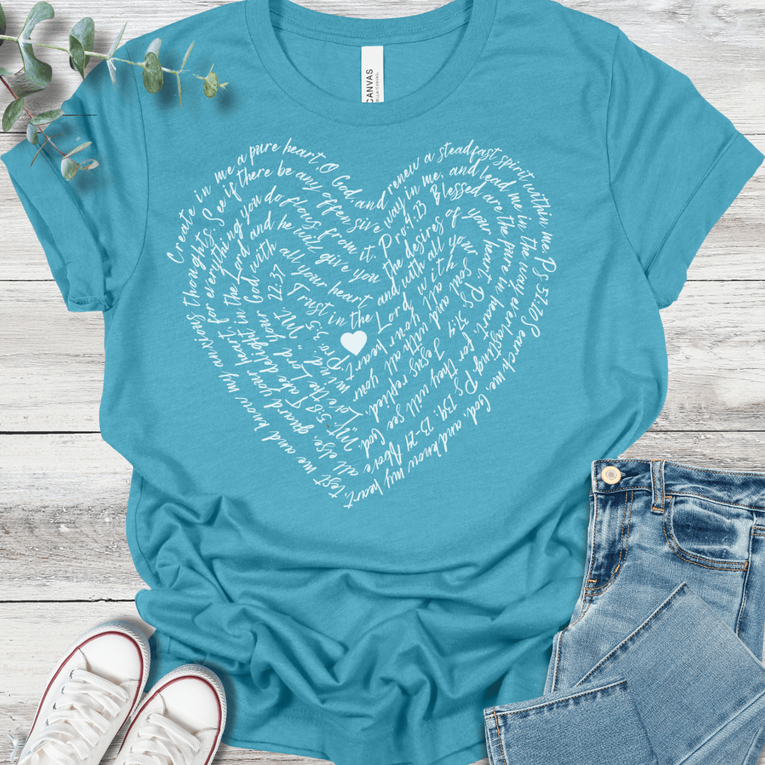 Scripture Heart T-Shirt - Christian graphic tee