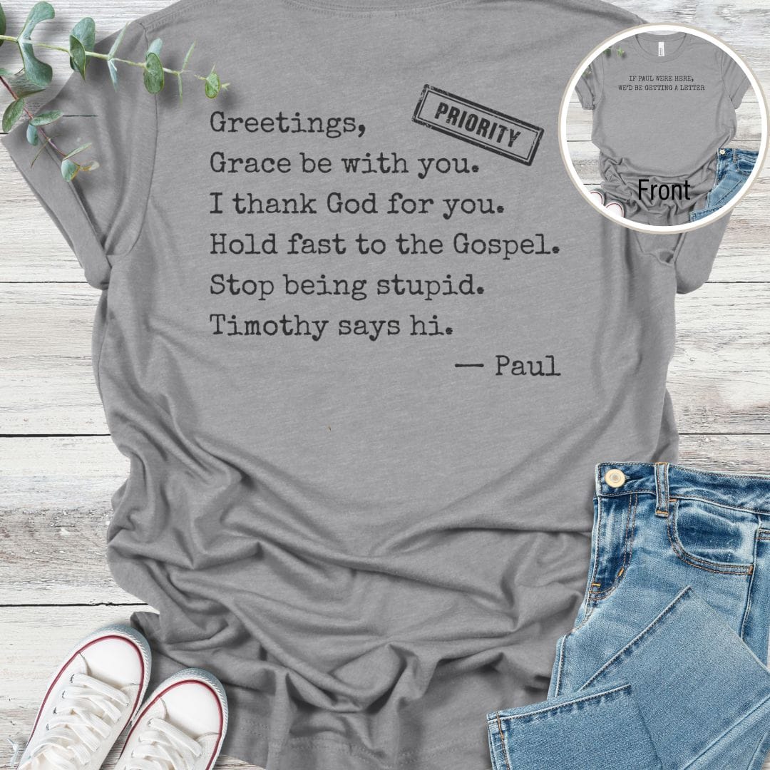 Pure Paul Special Edition T-Shirt in Athletic Heather - Christian graphic tee
