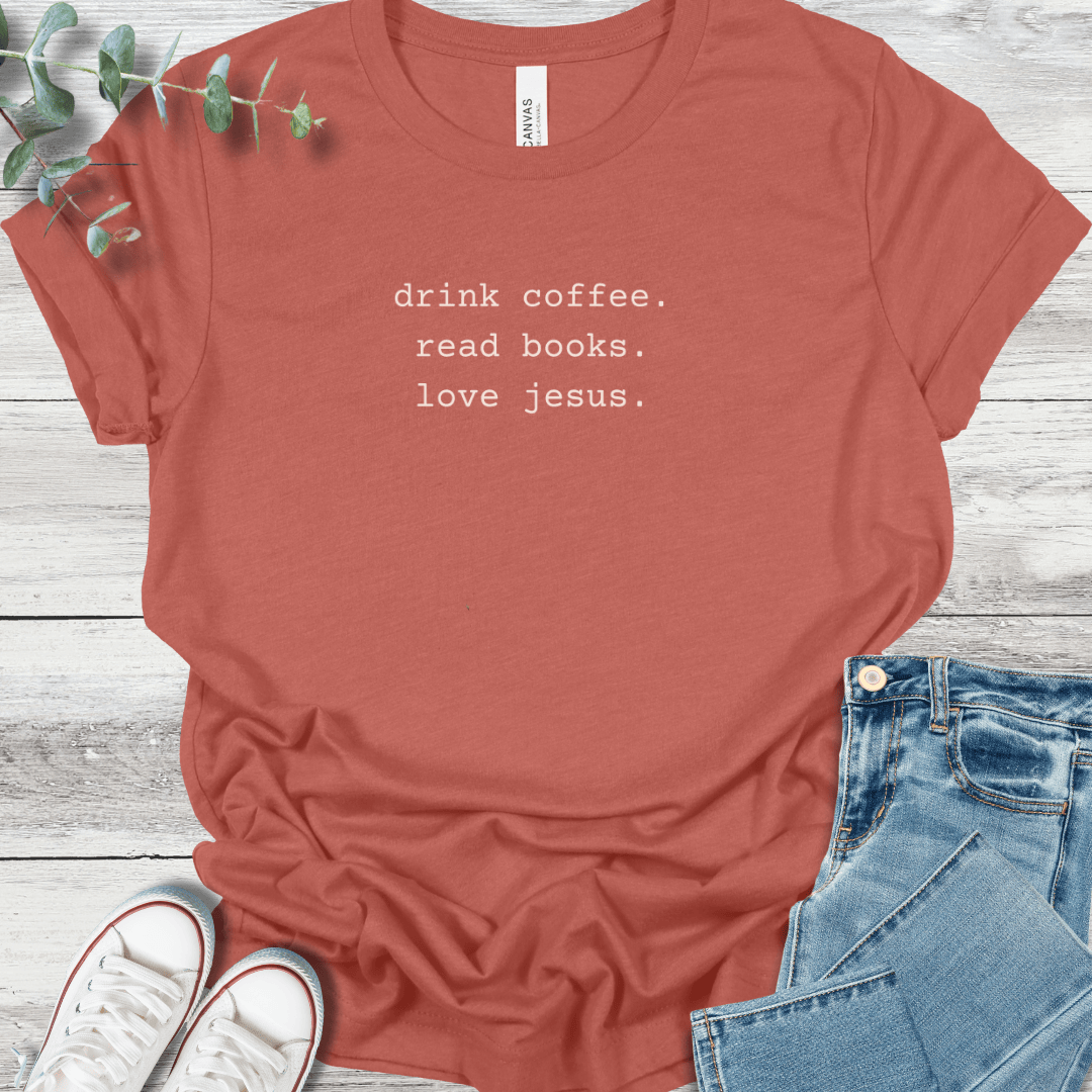 Daily Life T-Shirt in Heather Clay - Christian graphic tee