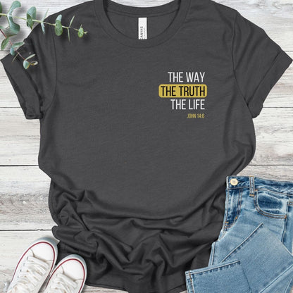 The Truth T-Shirt in Dark Grey Heather - Christian graphic tee