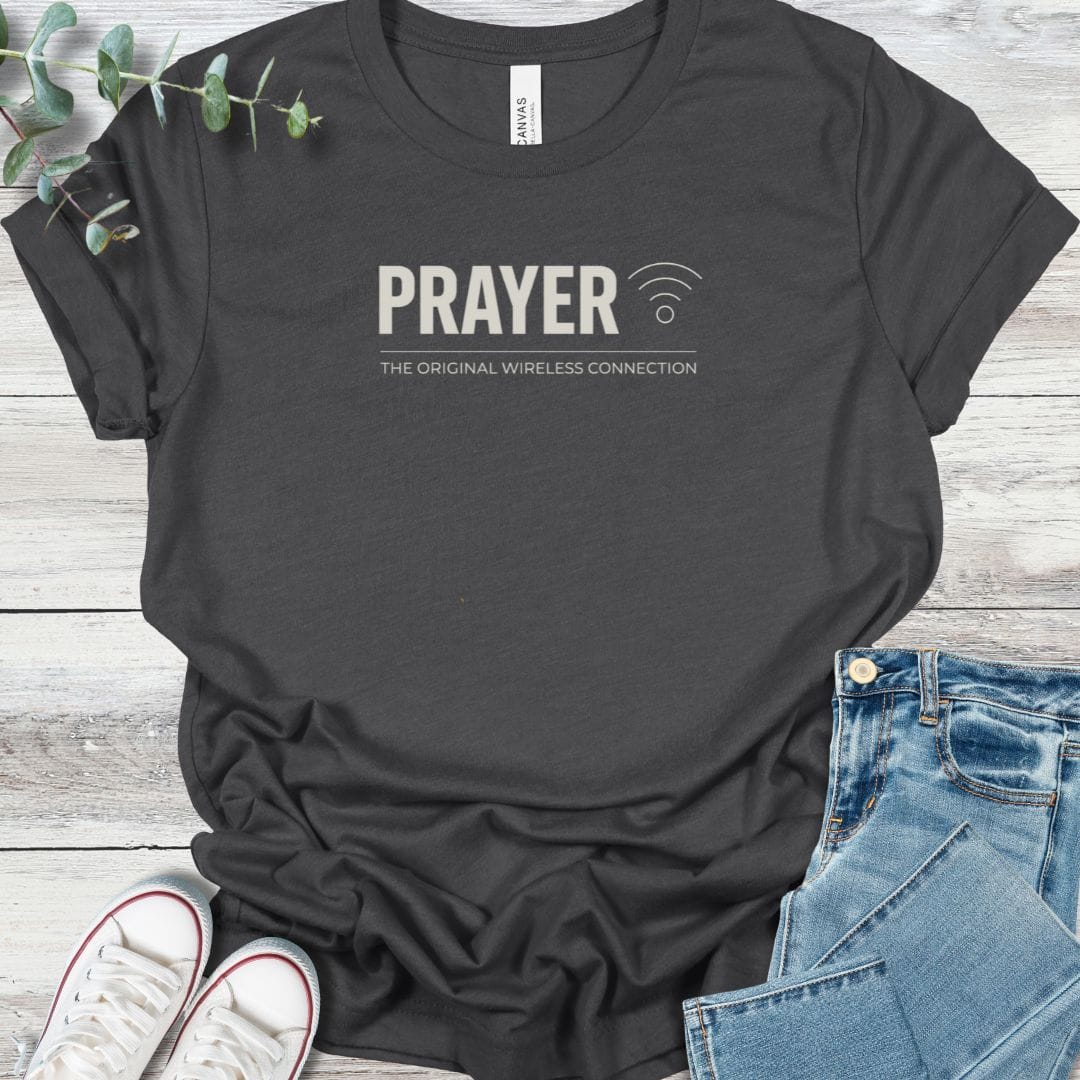Original Wifi T-Shirt in Dark Grey Heather - Christian graphic tee