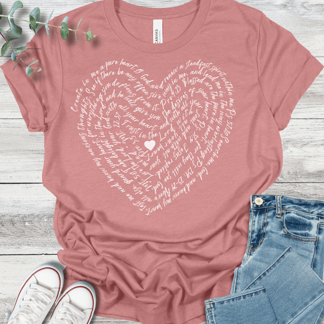 Scripture Heart T-Shirt - Christian graphic tee