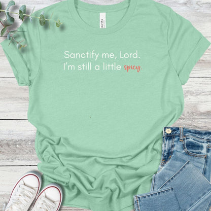 Spicy T-Shirt in Heather Mint - Christian graphic tee