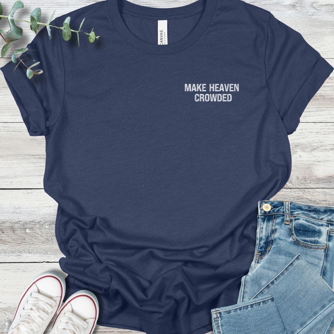 The Crowd T-Shirt in Heather Navy - Christian graphic tee
