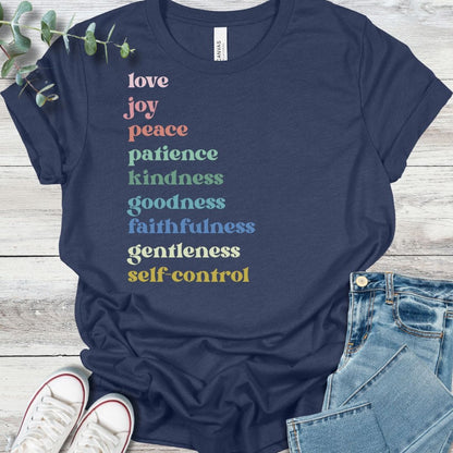 Fruity T-Shirt in Heather Navy - Christian graphic tee