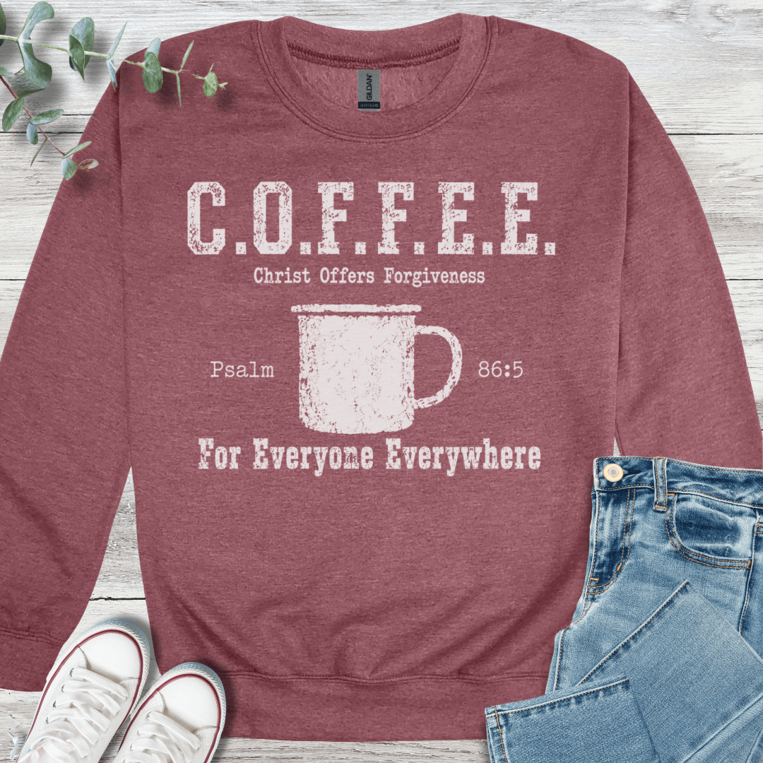 Cup of Forgiveness Sweatshirt - Christian graphic sweatshirt