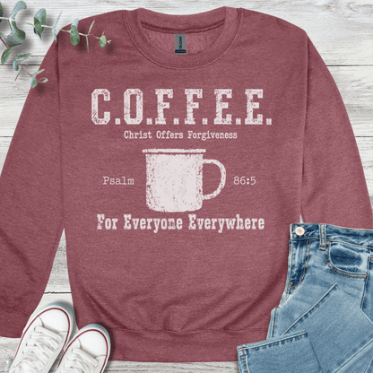 Cup of Forgiveness Sweatshirt - Christian graphic sweatshirt