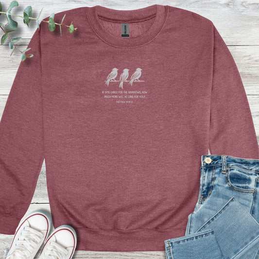 Sparrows Sweatshirt - Christian graphic sweatshirt