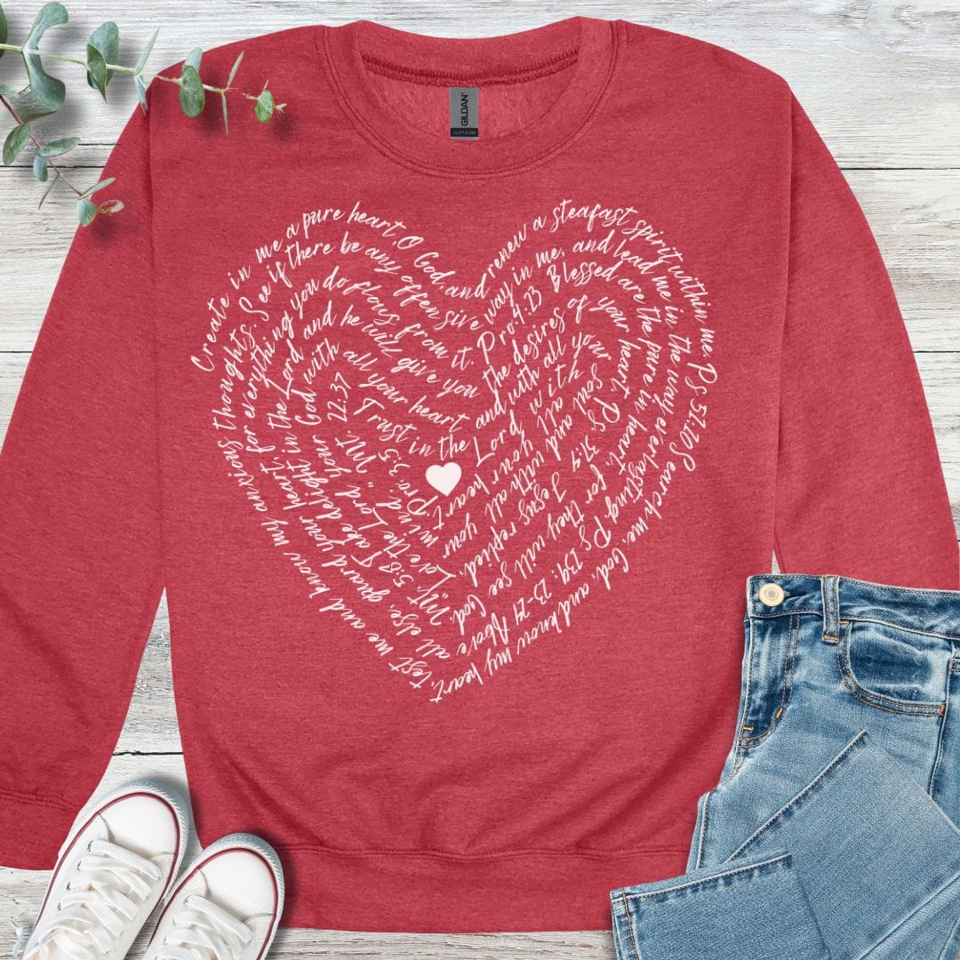 Scripture Heart Sweatshirt
