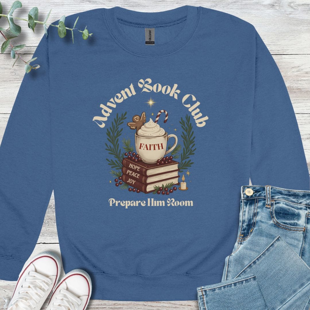 Advent Book Club Sweatshirt - Christian graphic sweatshirt