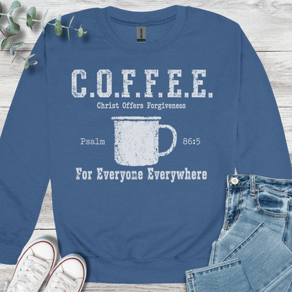 Cup of Forgiveness Sweatshirt - Christian graphic sweatshirt