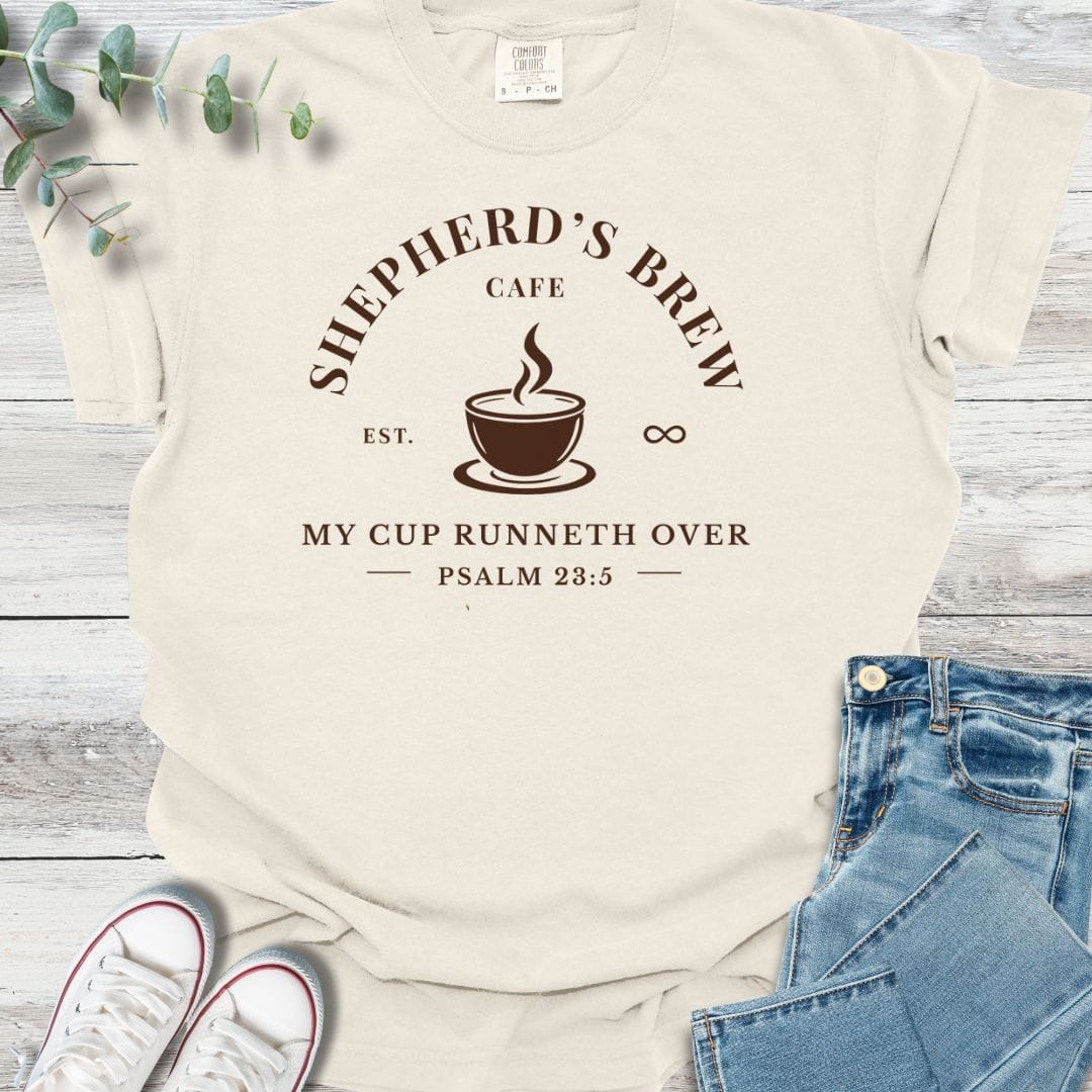 Shepherd's Brew T-shirt in Ivory - Christian graphic tee