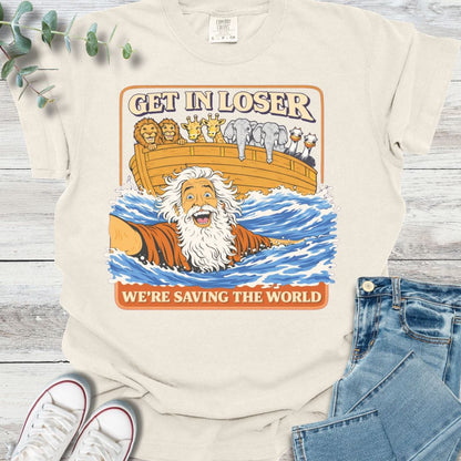 Flood Day T-shirt in Ivory - Christian graphic tee
