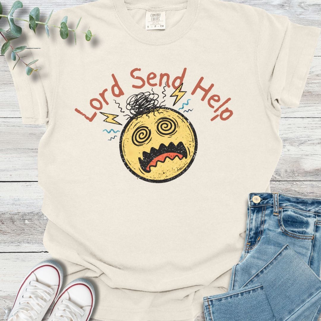 Send Help T-Shirt in Ivory - Christian graphic tee