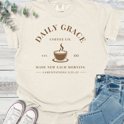 Daily Grace T-shirt in Ivory - Christian graphic tee