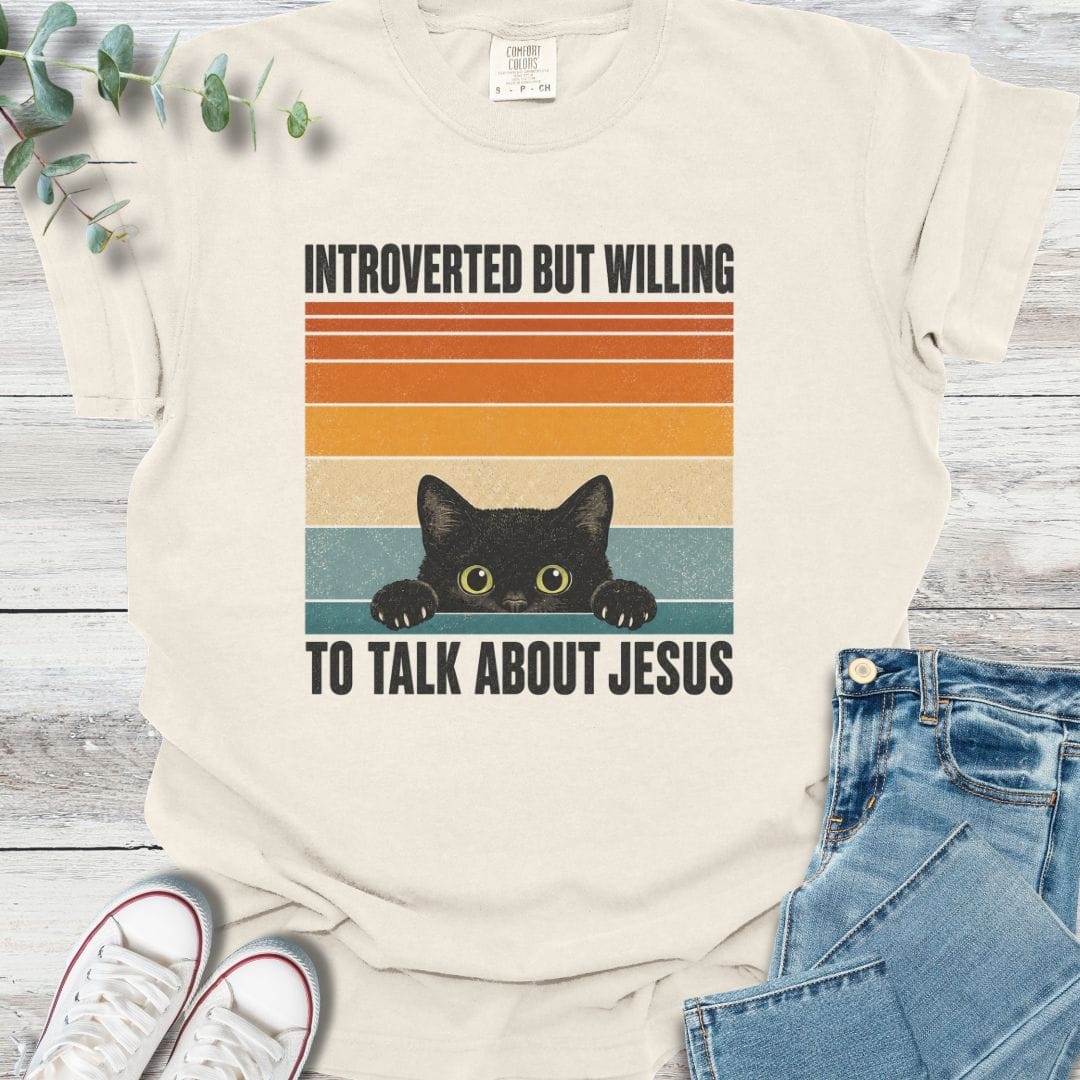 Introverted Cat T-shirt - Christian graphic tee